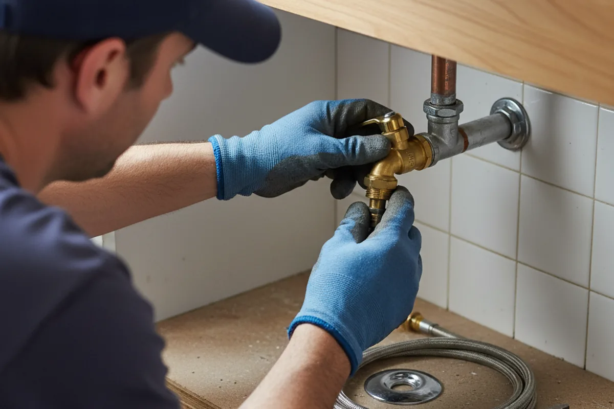 Shutoff valve and fitting work during Emergency Plumbing in Brielle